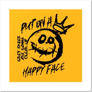 Urban Expressionist Smiley - Put On A Happy Face Posters and Art